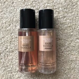 Two Bare Vanilla Travel size mists